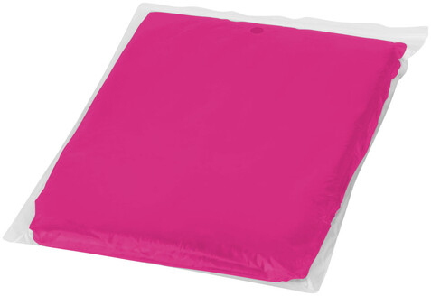 Ziva Einweg Regenponcho mit Hülle, rosa bedrucken, Art.-Nr. 10042906 Ziva Einweg Regenponcho mit Hülle, rosa bedrucken, Art.-Nr. 10042906