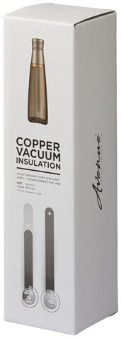 Duke 500 ml Kupfer-Vakuum Isolierflasche, weiss bedrucken, Art.-Nr. 10046102 Duke 500 ml Kupfer-Vakuum Isolierflasche, weiss bedrucken, Art.-Nr. 10046102