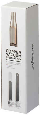 Vasa 500 ml Kupfer-Vakuum Isolierflasche, schwarz bedrucken, Art.-Nr. 10049400 Vasa 500 ml Kupfer-Vakuum Isolierflasche, schwarz bedrucken, Art.-Nr. 10049400