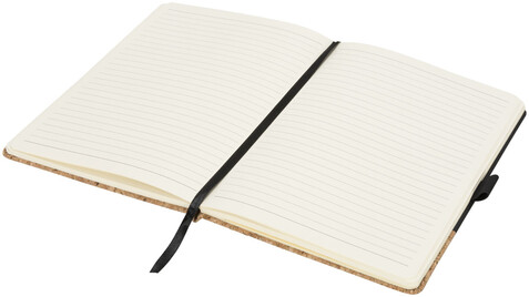 Evora A5 Notizbuch Thermo PU mit Kork, schwarz bedrucken, Art.-Nr. 10732000
