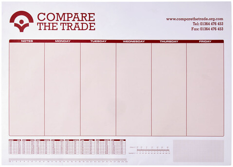Desk-Mate® A3 Notizblock, weiss bedrucken, Art.-Nr. 21201001