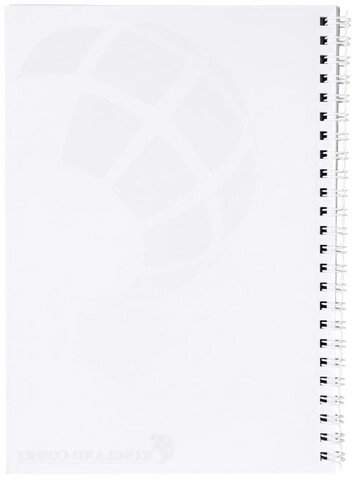 Desk-Mate® A5 Notizbuch mit Kunststoff Cover und Spiralbindung, weiss bedrucken, Art.-Nr. 21247002