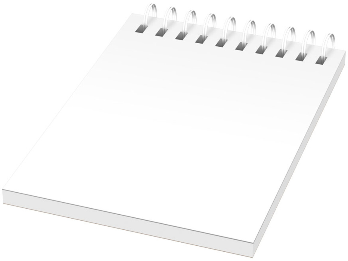 Desk-Mate® A6 Notizbuch mit Kunststoff Cover und Spiralbindung, weiss bedrucken, Art.-Nr. 21248002