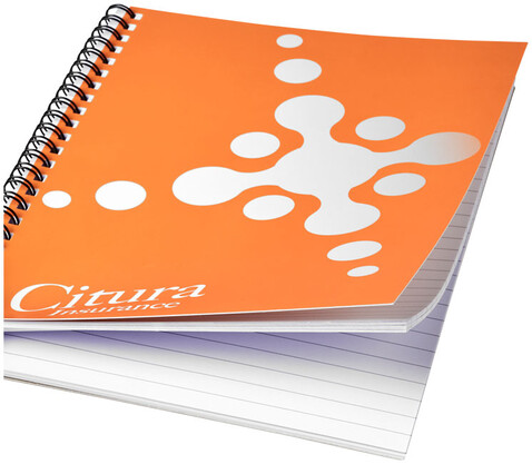 Desk-Mate® A4 Notizbuch mit Kunststoff Cover und Spiralbindung, weiss bedrucken, Art.-Nr. 21270000 Desk-Mate® A4 Notizbuch mit Kunststoff Cover und Spiralbindung, weiss bedrucken, Art.-Nr. 21270000