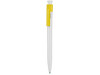Kugelschreiber HOT–weiss/zitronen-gelb bedrucken, Art.-Nr. 00110_0101_0200
