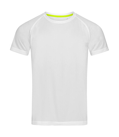 Stedman Active 140 Raglan Men, White, M bedrucken, Art.-Nr. 012050004