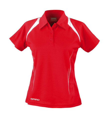 Result Ladies` Spiro Team Spirit Polo, Red/White, XS bedrucken, Art.-Nr. 019334502