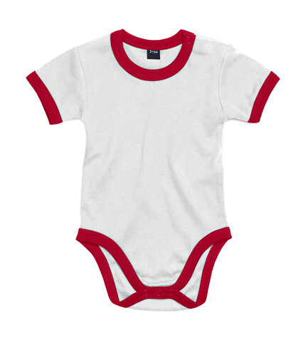 BabyBugz Baby Ringer Bodysuit, White/Red, 12-18 bedrucken, Art.-Nr. 019470544 BabyBugz Baby Ringer Bodysuit, White/Red, 12-18 bedrucken, Art.-Nr. 019470544