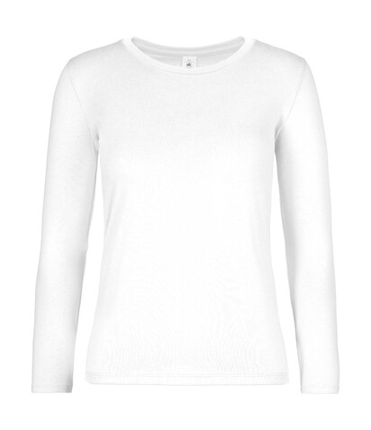 B &amp; C #E190 LSL /women, White, XS bedrucken, Art.-Nr. 030420002