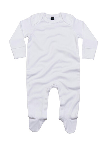 BabyBugz Baby Sleepsuit with Scratch Mitts, White, 0-3 bedrucken, Art.-Nr. 030470001 BabyBugz Baby Sleepsuit with Scratch Mitts, White, 0-3 bedrucken, Art.-Nr. 030470001