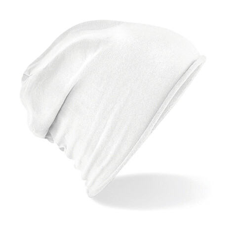 Beechfield Jersey Beanie, White, One Size bedrucken, Art.-Nr. 031690000