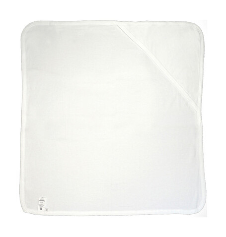 BabyBugz Baby Hooded Blanket, White/White Organic, One Size bedrucken, Art.-Nr. 034470510