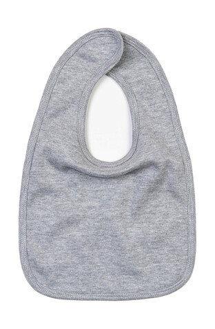 BabyBugz Baby Bib, Heather Grey Melange, One Size bedrucken, Art.-Nr. 042471260