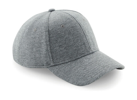 Beechfield Jersey Athleisure Baseball Cap, Heather Grey, One Size bedrucken, Art.-Nr. 068691230