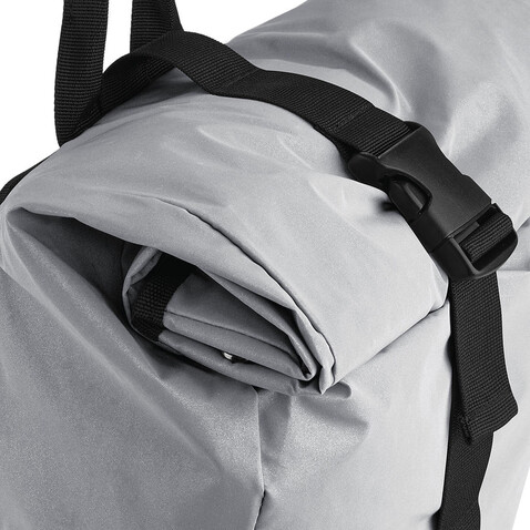 Bag Base Reflective Roll-Top Backpack, Black Reflective, One Size bedrucken, Art.-Nr. 075291060 Bag Base Reflective Roll-Top Backpack, Black Reflective, One Size bedrucken, Art.-Nr. 075291060