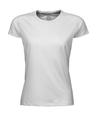Tee Jays COOLdry Ladies` Tee, White, S bedrucken, Art.-Nr. 077540003