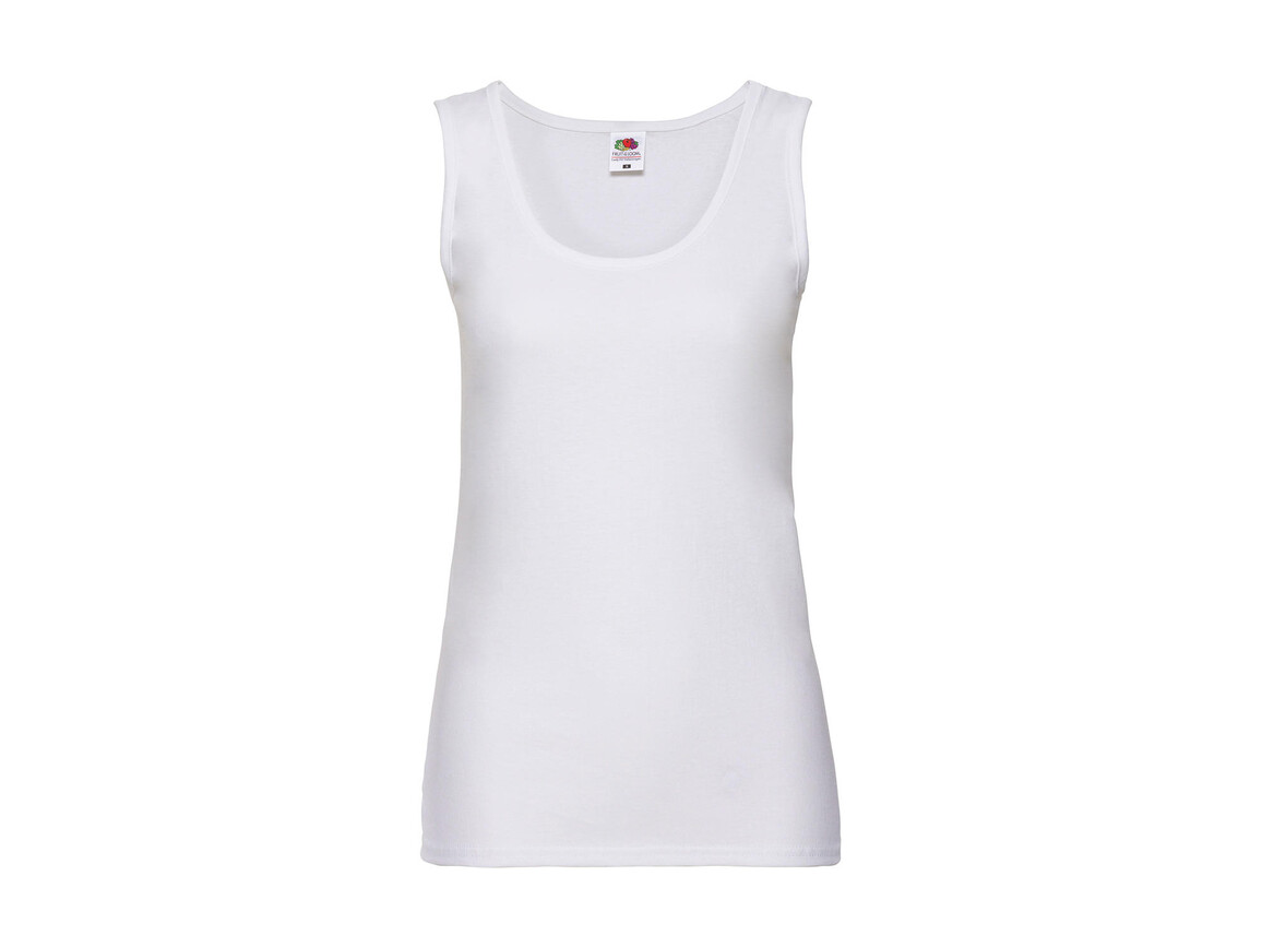 Fruit of the Loom Ladies` Valueweight Vest, White, L (14) bedrucken, Art.-Nr. 105010005