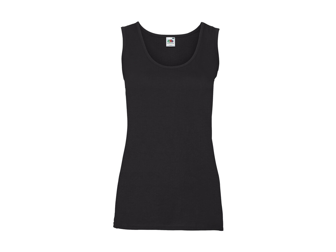Fruit of the Loom Ladies` Valueweight Vest, Black, 2XL (18) bedrucken, Art.-Nr. 105011017
