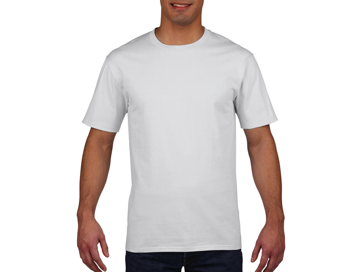 Gildan Premium Cotton Adult T-Shirt, White, M bedrucken, Art.-Nr. 105090004