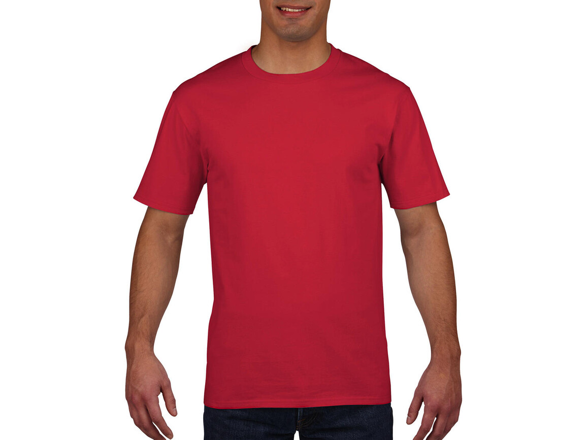 Gildan Premium Cotton Adult T-Shirt, Red, M bedrucken, Art.-Nr. 105094004