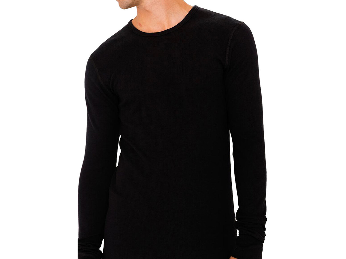 American Apparel Unisex Baby Thermal LS T-Shirt, Black, S bedrucken, Art.-Nr. 110071013