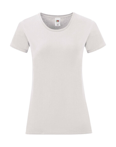 Fruit of the Loom Ladies` Iconic 150 T, White, XS bedrucken, Art.-Nr. 112010002