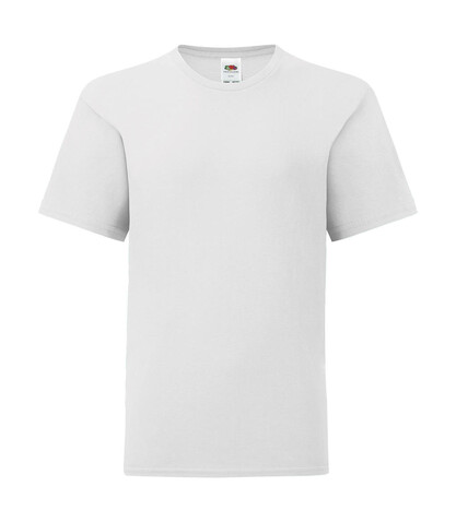 Fruit of the Loom Kids` Iconic 150 T, White, 104 (3-4) bedrucken, Art.-Nr. 113010003