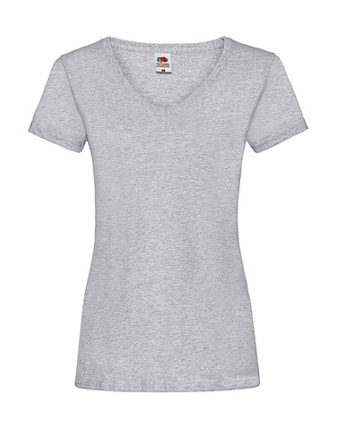 Fruit of the Loom Ladies` Valueweight V-Neck T, White, XS bedrucken, Art.-Nr. 129010002