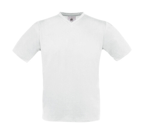 B & C Exact V-neck T-Shirt, White, S bedrucken, Art.-Nr. 149420003 B & C Exact V-neck T-Shirt, White, S bedrucken, Art.-Nr. 149420003