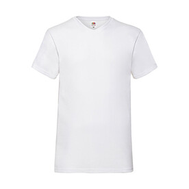 Fruit of the Loom Valueweight V-Neck-Tee, White, S bedrucken, Art.-Nr. 164010003