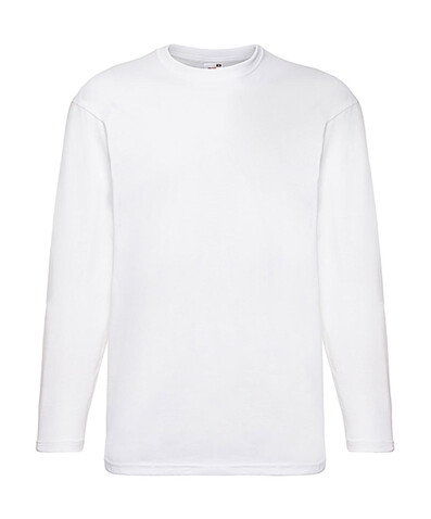 Fruit of the Loom Valueweight LS T, White, S bedrucken, Art.-Nr. 170010003