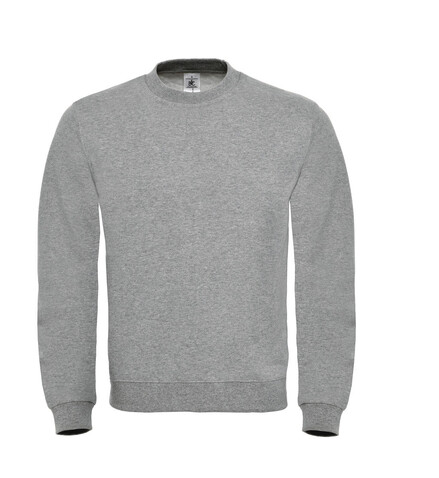 B & C ID.002 Cotton Rich Sweatshirt, Heather Grey, 2XL bedrucken, Art.-Nr. 215421237 B & C ID.002 Cotton Rich Sweatshirt, Heather Grey, 2XL bedrucken, Art.-Nr. 215421237