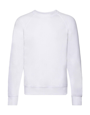 Fruit of the Loom Lightweight Raglan Sweat, White, S bedrucken, Art.-Nr. 227010003