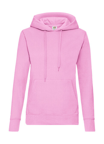 Fruit of the Loom Ladies` Classic Hooded Sweat, Heather Grey, M bedrucken, Art.-Nr. 249011234