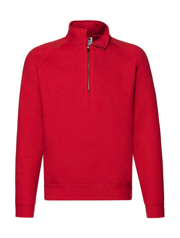 Fruit of the Loom Premium Zip Neck Sweat, White, S bedrucken, Art.-Nr. 261010003