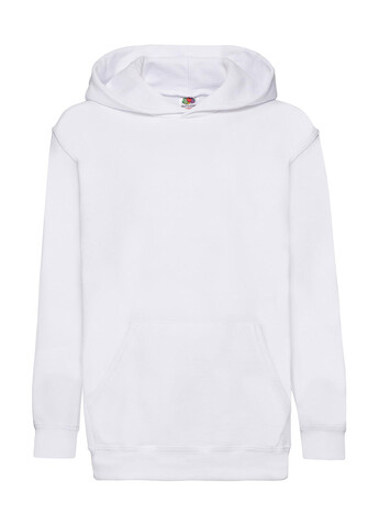 Fruit of the Loom Kids` Classic Hooded Sweat, White, 116 (5-6) bedrucken, Art.-Nr. 280010004