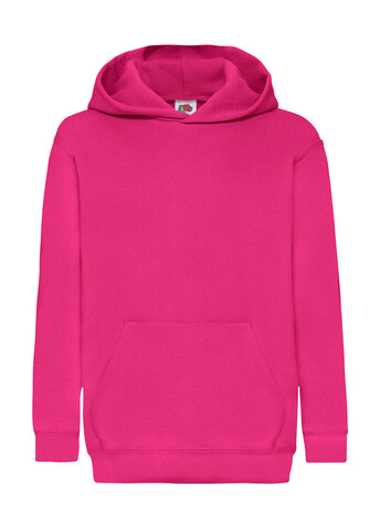 Fruit of the Loom Kids` Classic Hooded Sweat, Fuchsia, 152 (12-13) bedrucken, Art.-Nr. 280014397