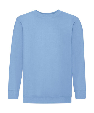 Fruit of the Loom Kids` Classic Set-In Sweat, Sky Blue, 116 (5-6) bedrucken, Art.-Nr. 287013204 Fruit of the Loom Kids` Classic Set-In Sweat, Sky Blue, 116 (5-6) bedrucken, Art.-Nr. 287013204