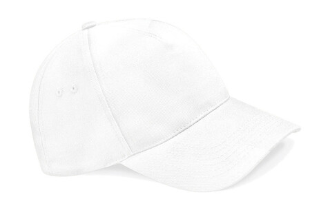 Beechfield Ultimate 5 Panel Cap, White, One Size bedrucken, Art.-Nr. 302690000