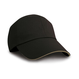 Result Caps Herringbone Cap, Black/Tan, One Size bedrucken, Art.-Nr. 338341690