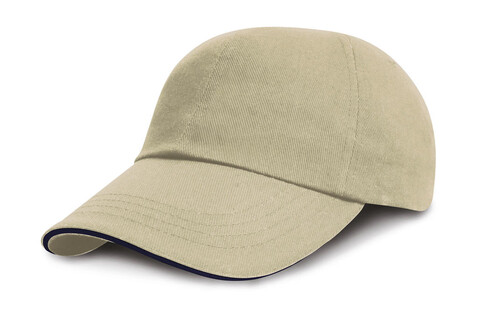 Result Caps Brushed Cotton Sandwich Cap, Natural/Navy, One Size bedrucken, Art.-Nr. 342340600 Result Caps Brushed Cotton Sandwich Cap, Natural/Navy, One Size bedrucken, Art.-Nr. 342340600