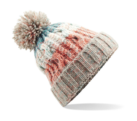 Beechfield Corkscrew Pom Pom Beanie, Milkshake Mix, One Size bedrucken, Art.-Nr. 369690590 Beechfield Corkscrew Pom Pom Beanie, Milkshake Mix, One Size bedrucken, Art.-Nr. 369690590