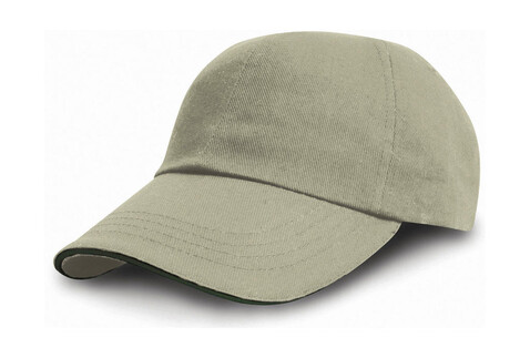 Result Caps Heavy Cotton Drill Cap, Black/Red, One Size bedrucken, Art.-Nr. 370341540