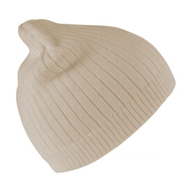 Result Caps Delux Double Knit Cotton Beanie Hat, Cream, One Size bedrucken, Art.-Nr. 388340060
