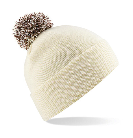 Beechfield Snowstar Beanie, Offwhite/Mocha, One Size bedrucken, Art.-Nr. 397690580