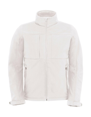 B &amp; C Hooded Softshell/men, White, S bedrucken, Art.-Nr. 431420003