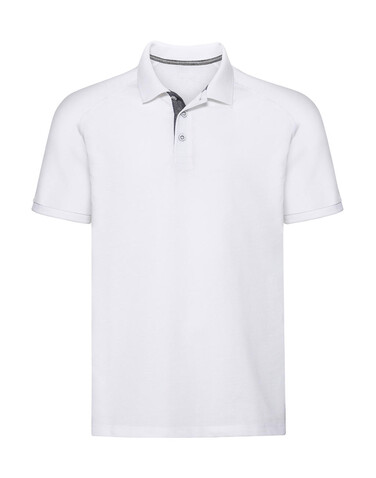Russell Europe Men`s HD Raglan Polo, White, XS bedrucken, Art.-Nr. 511000002 Russell Europe Men`s HD Raglan Polo, White, XS bedrucken, Art.-Nr. 511000002