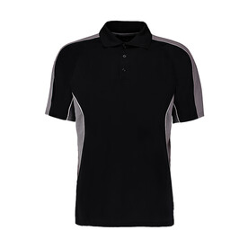 Kustom Kit Classic Fit Cooltex® Contrast Polo Shirt, Black/Grey, S bedrucken, Art.-Nr. 512111513