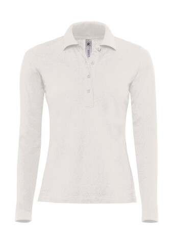 B & C Safran Pure LSL/women Polo, White, XL bedrucken, Art.-Nr. 520420006 B & C Safran Pure LSL/women Polo, White, XL bedrucken, Art.-Nr. 520420006