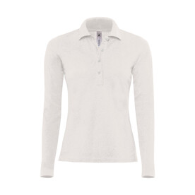 B &amp;amp; C Safran Pure LSL/women Polo, White, XL bedrucken, Art.-Nr. 520420006